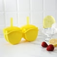 thumbnail image 4 of Smiley Face Silicone Ice Pop Molds-4 Cavity Yellow, 4 of 5