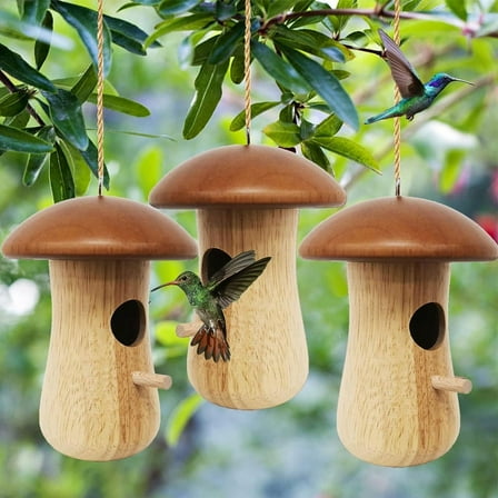 Bird House,Mushroom Bird Houses for Outside for Nesting, Bird Nest,Bird House for Outside