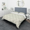 thumbnail image 1 of Designart 'Zigzag Background Minimal Striped Design' Scandinavian Bedding Set - Duvet Cover & Shams, 1 of 4