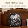 thumbnail image 4 of FOR U DESIGNS Skull Print Bible Case for Women Men Lightweight Carrying Organizer Bag Bible Protective with Handle and Zipper Handbag for Bible Study/Daily Use, 4 of 7