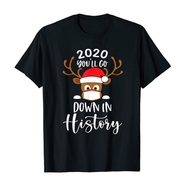 Pntutb mujeres hombres o-cuello manga corta Feliz Navidad dibujos animados estampado familia top camiseta Pntutb Pntutb-8616