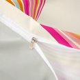 thumbnail image 3 of Castle Fairy Retro Soft Swirl Curve Graphic Duvet Cover King,Gradient Pastel Stripe Minimal Art King Bedding,Peach Hot Pink,Grey Reversible,3 Pieces,No Comforter,1 Duvet Cover and 2 Pillowcases, 3 of 5
