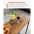 thumbnail image 4 of VEVOR Bar Table, 1PCS 53″ Kitchen Bar Table, Tall Dining Tables with Rounded Edge, Rectangular High Top Kitchen Tables for Balcony, Living Room, Light Brown, Black, Extended Horizontal Design, 4 of 9