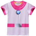 thumbnail image 6 of Rongking Princess Peach 2-Piece Pajamas Sets for Girls, Short Sleeve Suit, Size 3-9 Year, 6 of 7