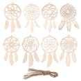 thumbnail image 6 of 8pcs Wooden Dreamcatcher Decoration Blank Wood Hanging Dream Catcher Paintable Unfinished Wood Pendant, 6 of 6