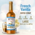 thumbnail image 2 of Matteo's Sugar Free Coffee Syrup, French Vanilla (1L bottle, 6-pack), 2 of 5