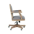 thumbnail image 6 of Linon Maybell High Back Office Chair with Adjustable Height and Swivel, Rustic Brown/Light Gray, 6 of 6
