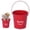 Red, variant on 1PC Small Metal Buckets with Handle,Colored Metal Bucket Small Pails Tinplate Tin Pails Containers,Metal Bucket,Metal Tins,Mini Metal Buckets for Party Decor,Garden Planters,Green,4.7x3.5x4.3 Inch