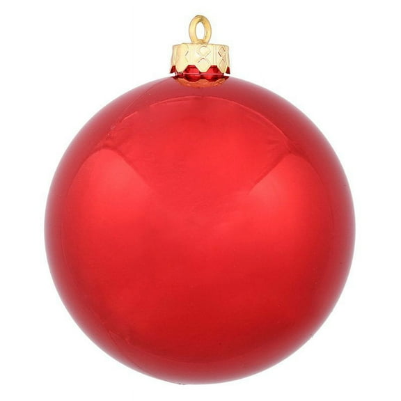 Vickerman 8" Red Shiny Ball Ornament
