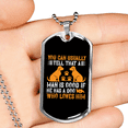 thumbnail image 2 of Good Human Dog Loves Yellow Necklace Stainless Steel or 18k Gold Dog Tag 24" Chain, 2 of 8