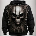 thumbnail image 2 of Hpapadks Men Hoodies Halloween Vintage Gothic Skeleton Print Hoodies Pullover with Front Pocket Drop Shoulder Sweatshirts for Men, 2 of 4
