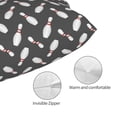 thumbnail image 3 of Gaeub Bowling Pins Print Double Sided Plush Decorative Throw Pillow Cover, Sofa Cushion Cover, Plush Cushion Cover，Excluding Pillow Core-20"x30", 3 of 6