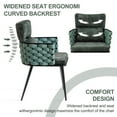 thumbnail image 5 of Dining Chairs Set of 4, Mid-Century Modern Dining Chairs with Metal Legs, Upholstered Velvet Handmade Woven Kitchen Chairs for Kitchen, Living Room, 5 of 7