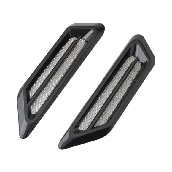 Sidaley 1 par de rejillas de ventilación de coche, repuesto autoadhesivo antioxidante galvanizado, pegatina automotriz modificada, pieza negra Type3 NO3