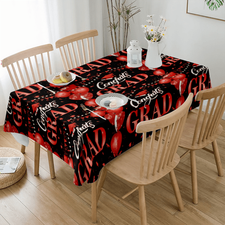 

Graduation Tablecloth Decoration Congrats Grad Table Cover Class of 2023 Rectangular Tablecloth Graduation Party Supplies for Home School Indoor Outdoor Grad Accessory (#119 M-54x72 )