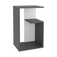 thumbnail image 2 of JERFIT 3 Tier End Table, 25 Inch Narrow Sofa Side Table with Open Shelves, Small Space Nightstand for Bedroom, Living Room, Multicolor Finish, 2 of 9