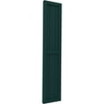 thumbnail image 2 of Ekena Millwork 10 1/2"W x 43"H Americraft Three Board Exterior Real Wood Two Equal Panel Framed Board-n-Batten Shutters (Per Pair), Thermal Green, 2 of 9
