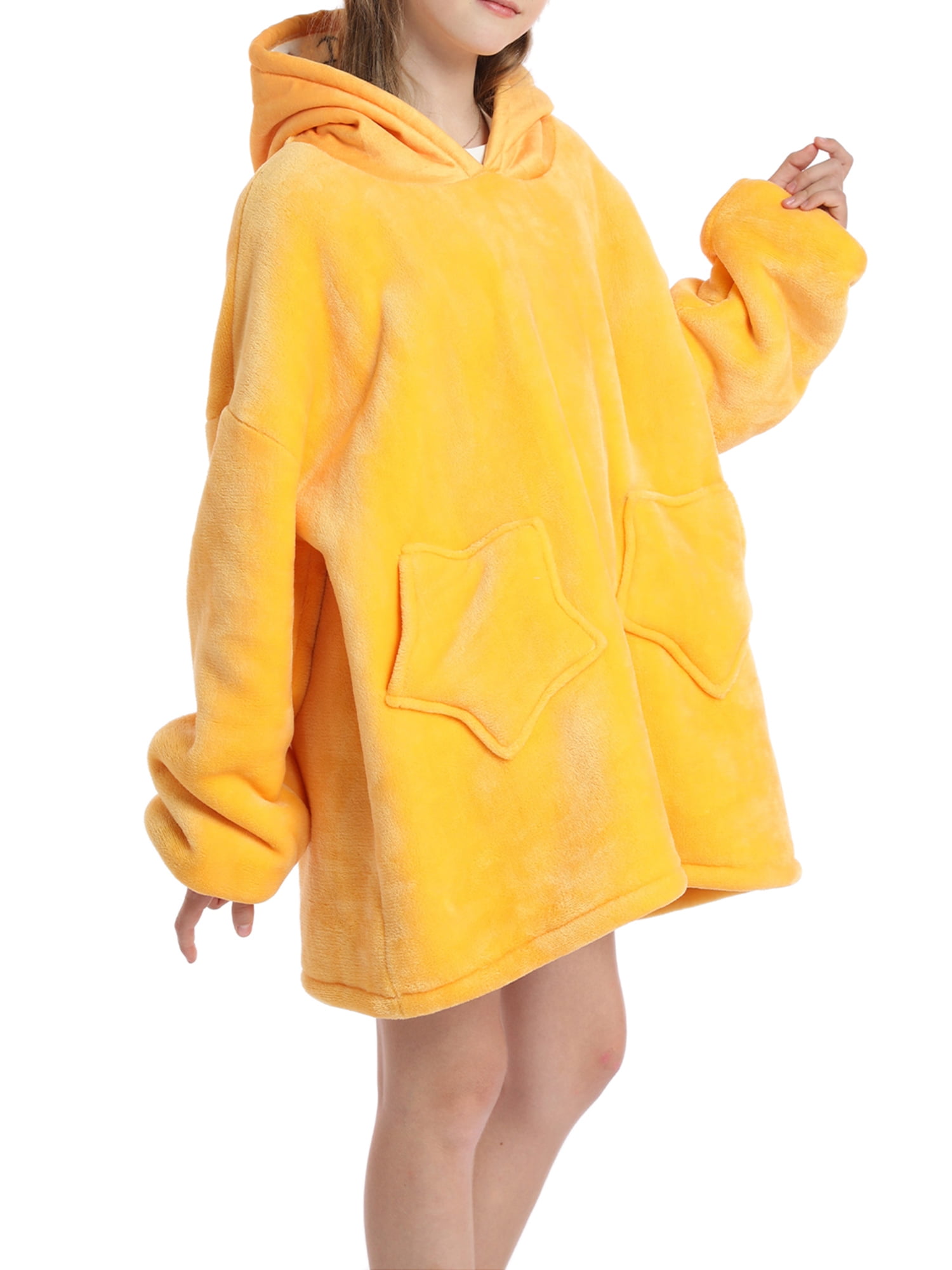 Yellow best sale fur hoodie