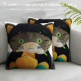 thumbnail image 3 of Mushroom Plush, Cute Black Cat Plush Pillow Soft Plushies Squishy Pillow, Cat Stuffed Animals Kawaii Plush Toys Decoration Gift for Girls Boys, 3 of 5