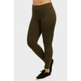 thumbnail image 2 of 3 Packs of Sofra Women's High Waist Fleece Lined Extra Wide Band Seamless Winter Leggings, 2 of 5
