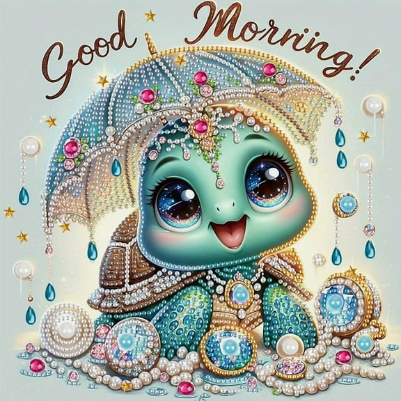 Umbrella Turtle Diamond Art Painting Kit