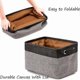 thumbnail image 4 of Closet Storage Bins [3-pack] Foldable Storage Basket With Cotton Handles Organizer For Nursery Shelf, Closet, Office (black), 4 of 4
