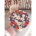 thumbnail image 4 of Round Fitted Tablecloth with Elastic Edge - Retro Patriotic Floral Table Cloth for 45"-52" Circle Tables,Waterproof Oil-Proof Table Cover for Outdoor Picnic Party Events, Independence Day Flowers, 4 of 6