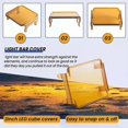 thumbnail image 4 of 2 Pcs 3 Inch Amber Led Pod Covers Square Led Light Bar Covers Led Cube Covers Protective Polycarbonate Light Bar Lens Covers, 4 of 5