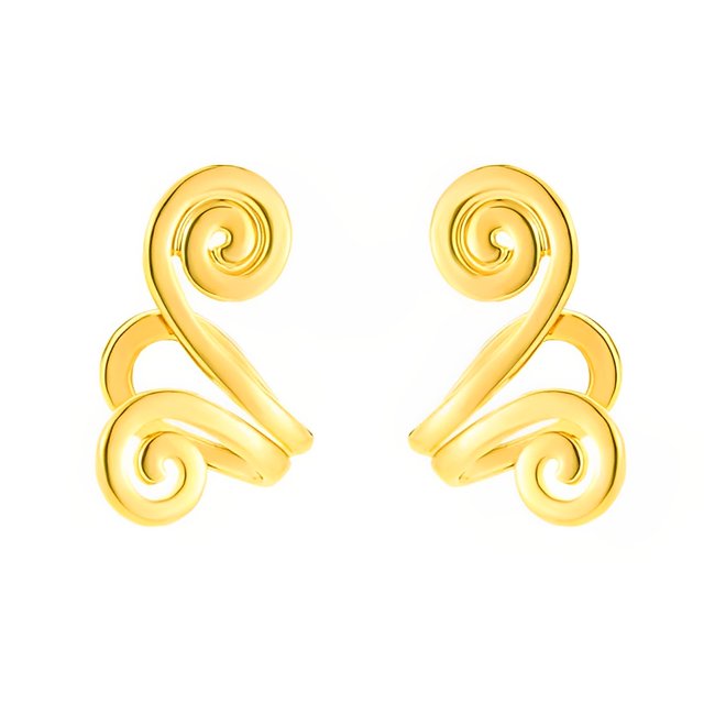 Minnieouse 1 par de pendientes de aleación para mujer, elegante pendiente de Color sólido galvanizado que no se desvanece, pendiente para banquete de Ropa, zapatos y accesorios Miscelánea Oro Minnieouse AP019097-02