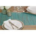 thumbnail image 5 of Saro Lifestyle Melaya Collection Camino De Mesa Tejido Brillante Nubby, 14.0 X 108.0 In, Color Turquesa, 5 of 5