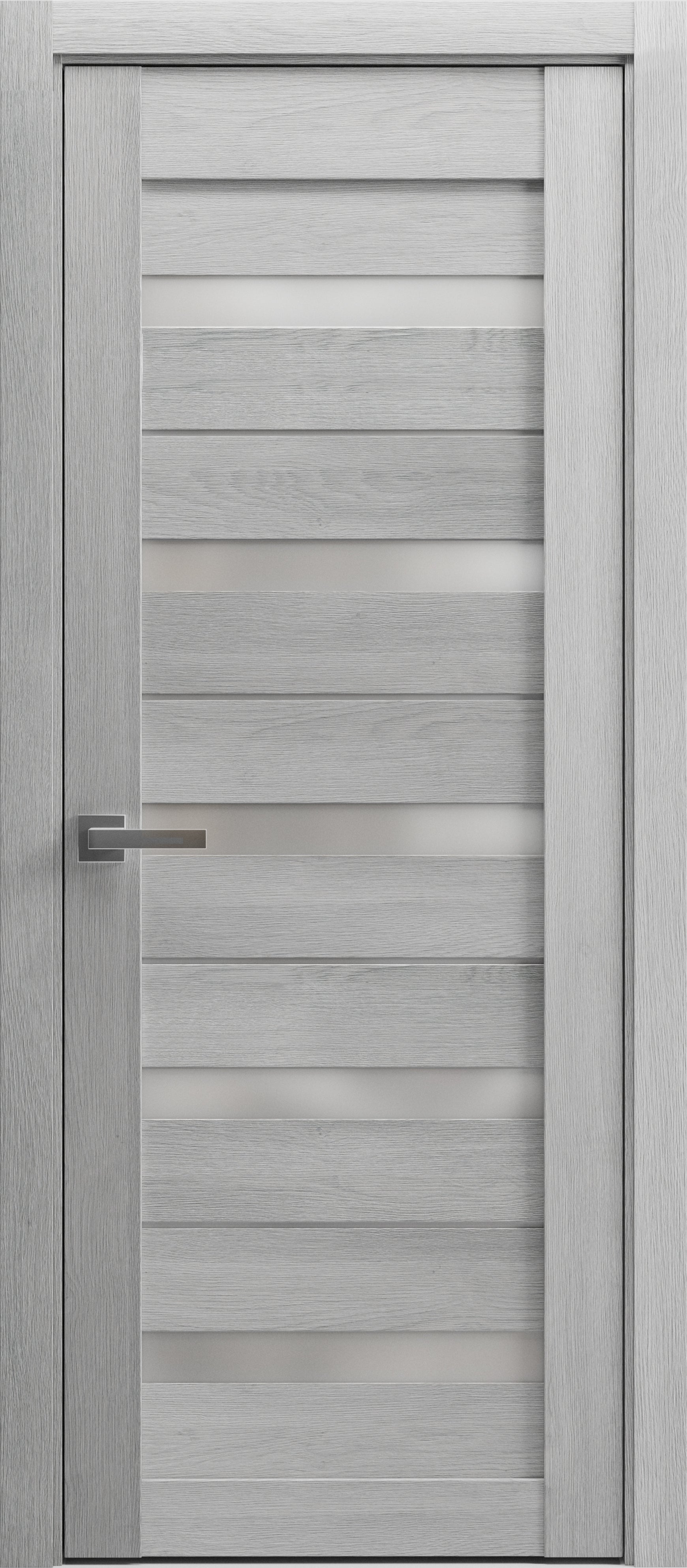 Solid French Door 24 x 80 inches Quadro 4445 Light Grey Oak with