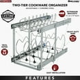 thumbnail image 3 of Rev-A-Shelf 5CW2-1222-CR 11.75" 2 Tier Cookware Cabinet Organizer, Chrome, 3 of 12