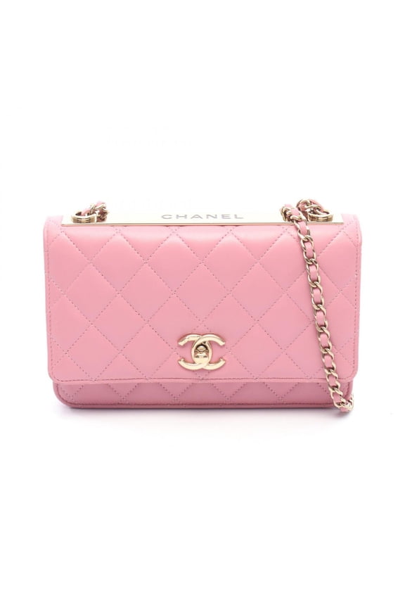 Pre-Owned Chanel Trendy CC Matelass Shoulder Bag/Handbag, Lambskin Leather, Women's, Pink...