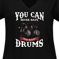 thumbnail image 4 of Inktastic Drummer Funny Too Many Drums Music Joke Women's Plus Size V-Neck T-Shirt, 4 of 5