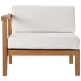 thumbnail image 5 of Modway Bayport Modern Solid Wood Outdoor Left-Arm Chair in White & Natural, 5 of 7