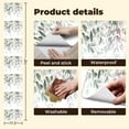 thumbnail image 4 of Peel and Stick Wallpaper Canvas Contact Paper Watercolor floral seamless border green leaves pink peach blush white Self Adhesive and Removable 17.7in x 118in, 4 of 8