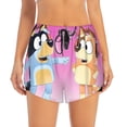thumbnail image 4 of Lsque Bluey Printed Women's Running Shorts with Liner Pockets,Elastic Quick Dry Workout Athletic Gym Yoga Shorts,Womens High Waist Shorts-Small, 4 of 9