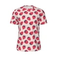 thumbnail image 5 of Wukai Strawberry Print Men's Short-Sleeved Mesh T-Shirt,Quick-Dry Short Sleeve Workout T-Shirt-X-Small, 5 of 8