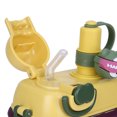 thumbnail image 3 of Termos para agua Vaso para beber de 800ML, contenedor de almacenamiento doble, hervidor doble para beber con pajita (amarillo), 3 of 6