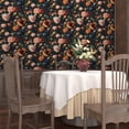 thumbnail image 3 of Colorful Floral Peel and Stick Wallpaper Gothic Dark Contact Paper Orange Flower Vintage Wall Mural for Bedroom Bathroom Vinyl Waterproof Self Adhesive Removable Renter Dorm Wall Paper 17.5" x 118", 3 of 14