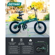 Gotrax F1V2 20 Adult Folding Electric Bike, 50 Mile&20mph, 48V 10.4Ah, Compact & Portable, Gray