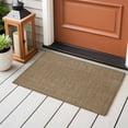 thumbnail image 5 of Vintage Brown Large Area Rugs for Bedroom Living Room, Soft Non Slip Carpet Bedside Rug, Farmhouse Retro Dark Solid Color Linen Texture Rectangular Floor Cover Kitchen Accent Rug 2'x3' for Office, 5 of 9