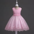 thumbnail image 3 of Toddler Little Girls Sleeveless Floral Tulle Dresses, Uccdo Flower Girl Wedding Bridesmaid Party Dress Pageant Ball Gown Swing Dress, Size 2-10 Years, 3 of 4