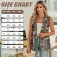 thumbnail image 6 of Psesaysky Women's Waistcoat Brown Hunting Camo Print Sleeveless Button Down V-Neck Suit Vests with Pockets Casual Work Office Outerwear, Size 5XL, 6 of 6