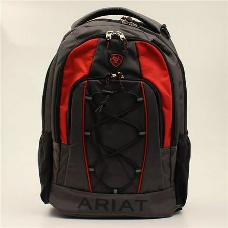 Ariat A460000306 Bungee Cord Front Backpack, Grey - 17.12 x 13 x 6.75 in.