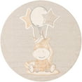 thumbnail image 2 of Unique Loom Whimsy Kids Collection Area Rug - Clement (7' 1" Round Peach Blossom/Gray), 2 of 9