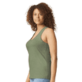 thumbnail image 4 of Gildan Softstyle Cvc Racerback Tank Top, Women's Sleeveless Semi-Fitted Tank, Cactus, S, 4 of 5
