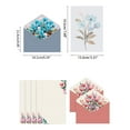 thumbnail image 4 of Yokua Exquisite Letter Papers Kit Envelopes Included Wedding Party Supplies Home Use, 4 of 14