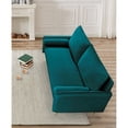 thumbnail image 2 of US Pride Furniture Villeda 70''W Polyester Square Arms Loveseat Greenish Blue, 2 of 5