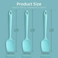 thumbnail image 5 of Silicone Spoon Spatula Set, Food Grade BPA Free, Heat Resistant Up To 600℉, Baking Cooking Mixing Kitchen Utensils Set of 3(Teal), 5 of 6